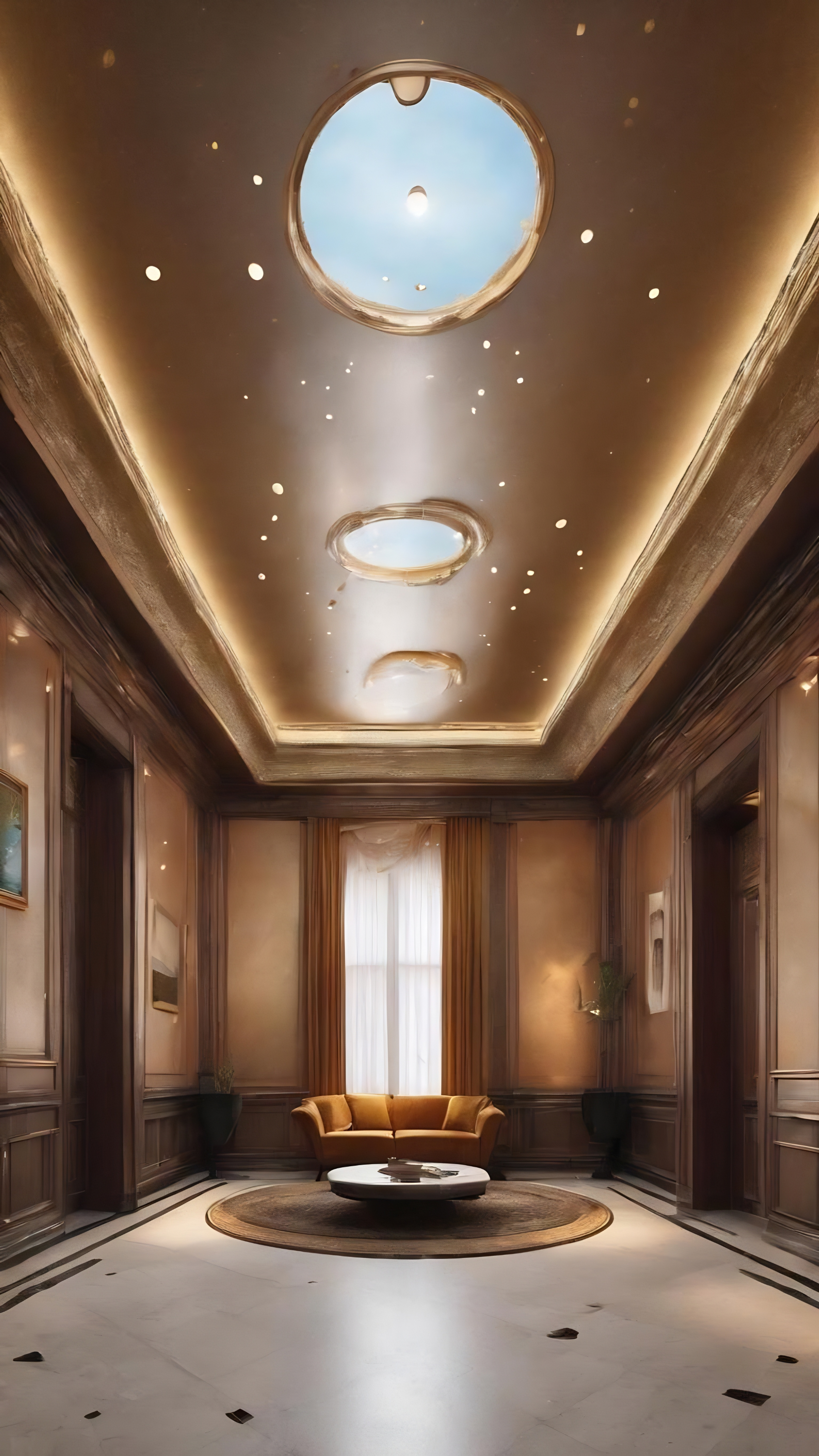 تصميم اسقف فرنسية مضيئة حديثة